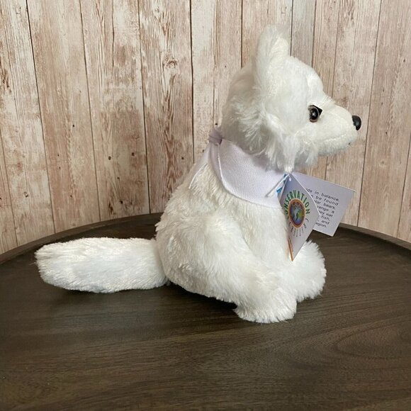 Wildlife Artists Trout Lake Camps Arctic Fox Plush Stuffed Animal Toy White 6'' - Picture 2 of 13